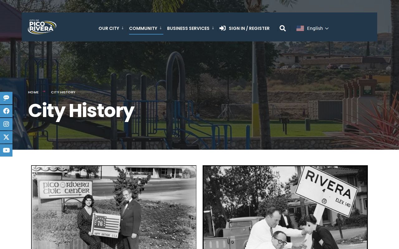 Pico Rivera city directory research view of official community history