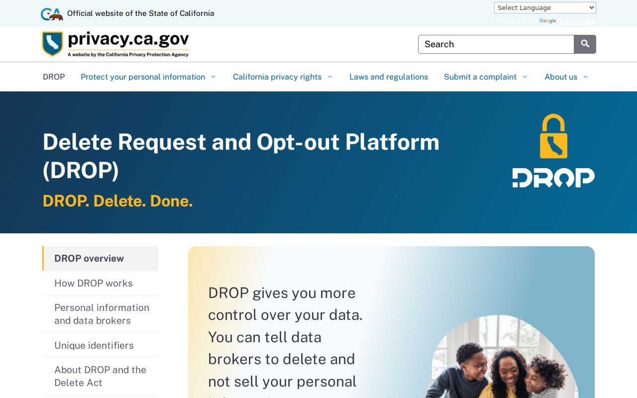 Pico Rivera neighbors research reference to the California DROP deletion platform